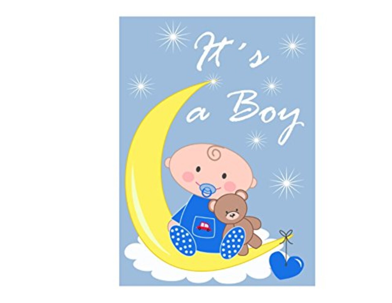 Gender Reveal Its A Boy Edible Icing Image for 1/4 sheet cake